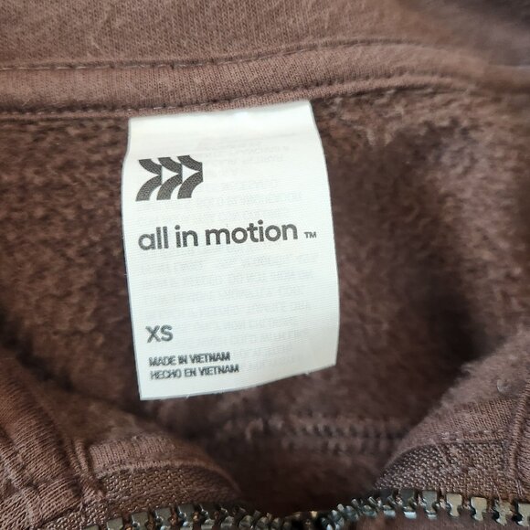 All In Motion™ Women's Fleece Half Zip Pullover - Brown XS - Picture 7 of 15